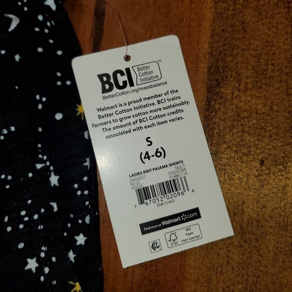 BLACK Lounge Pajama Shorts With Stars NEW Small - Picture 4 of 8